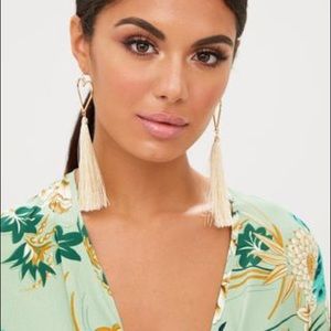 ❌SOLD❌ Pretty Little Thing Heart Tassel Earring